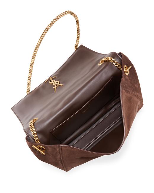 Saint Laurent Monogram Kate Soft Medium Reversible Ysl Monogram Brown Suede Leather Cross Body Bag - image 3