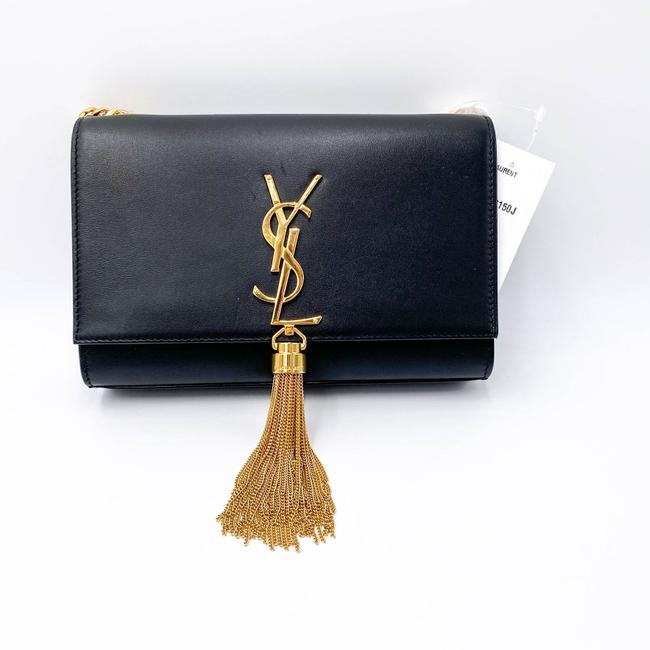 Saint Laurent Monogram Kate Small Smooth Calfskin Tassel On Chain Black Leather Shoulder Bag - image 3