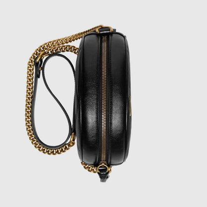 GG Marmont mini round shoulder bag Black leather - image 5