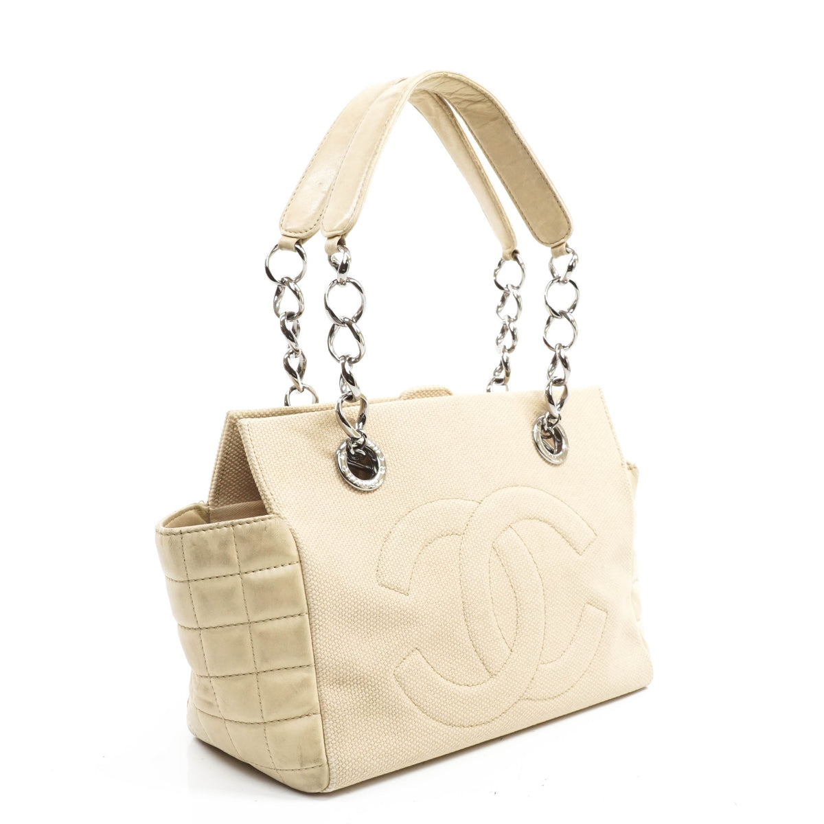 Chanel Shoulder Bag Beige Canvas - photo 4