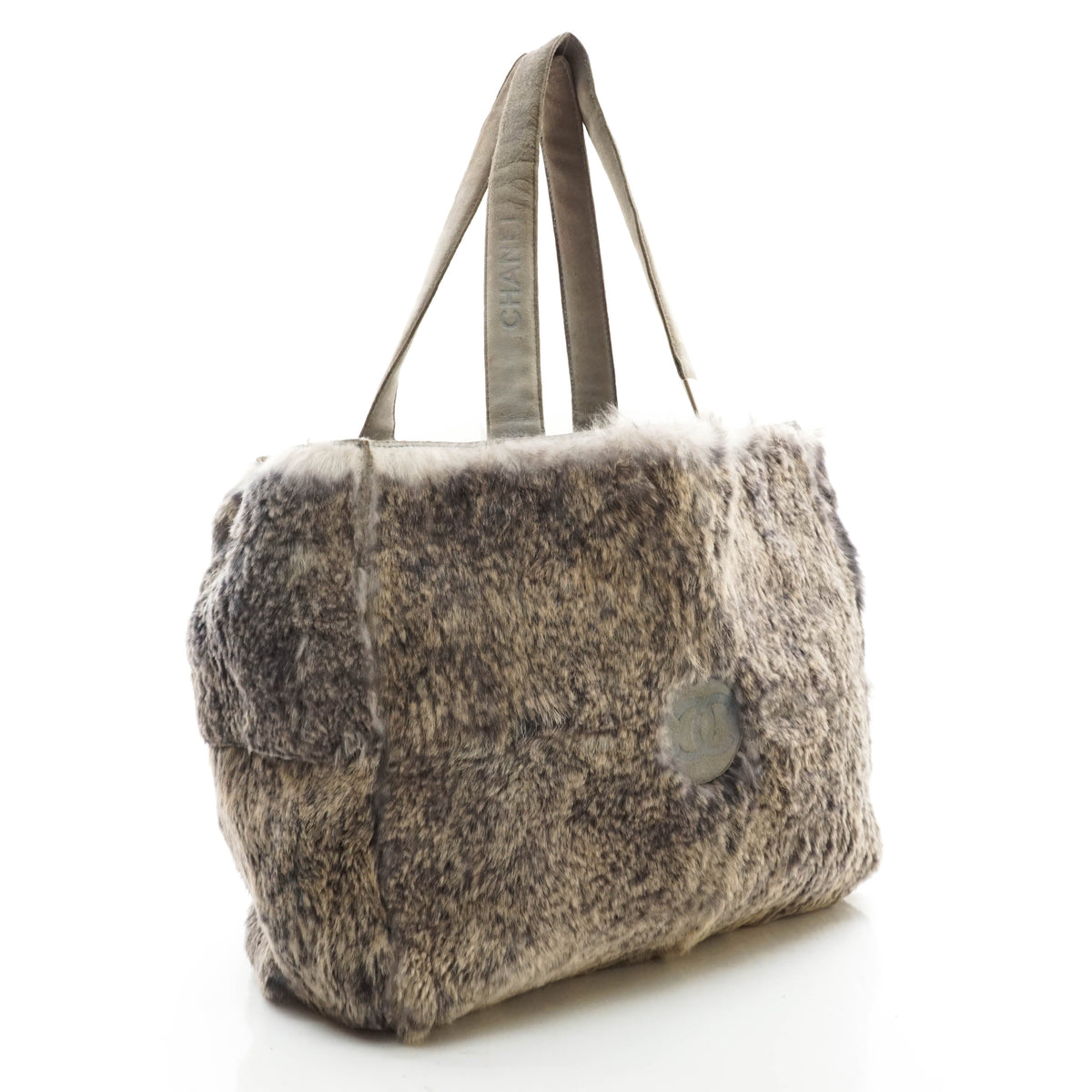 Chanel Tote Bag Gray Suede Leather - photo 4
