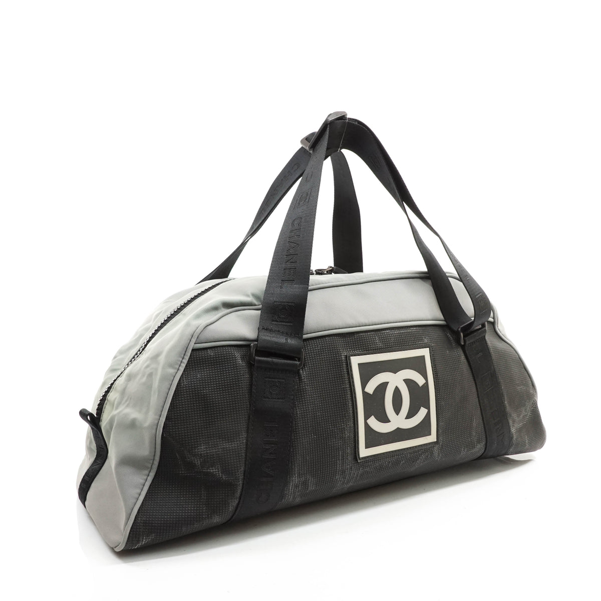 Chanel Boston Bag Nylon Gray - photo 4
