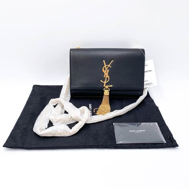 Saint Laurent Monogram Kate Small Smooth Calfskin Tassel On Chain Black Leather Shoulder Bag - image 4
