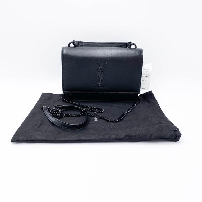 Saint Laurent Monogram Top Handle Sunset Noir Bhw Black Leather Shoulder Bag - photo 4