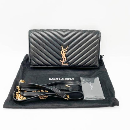 Saint Laurent Monogram Kate Shoulder 99 Quilted Baguette Black Leather Cross Body Bag - photo 4