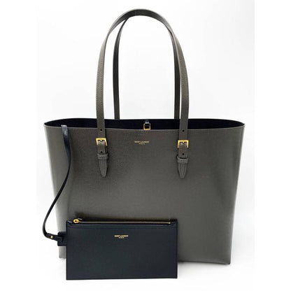 Saint Laurent Monogram Medium Shopping Bouclé Grey Leather Tote - photo 4