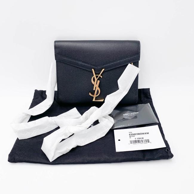 Saint Laurent Cassandre Wallet-on-chain Monogram Black Leather Cross Body Bag - photo 4