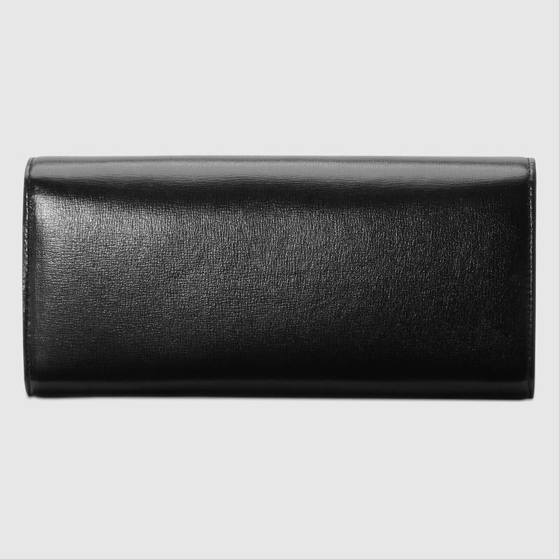 Broadway leather clutch with Double G Black leather - image 3