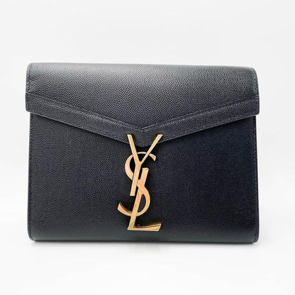 Saint Laurent Cassandre Wallet-on-chain Monogram Black Leather Cross Body Bag - photo 5