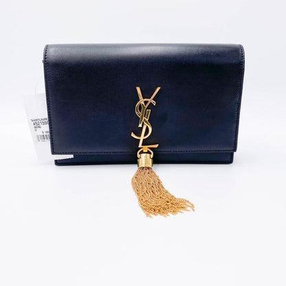 Saint Laurent Monogram Kate Chain Wallet Woc Calfskin Classic Tassel Black Leather Shoulder Bag - image 5