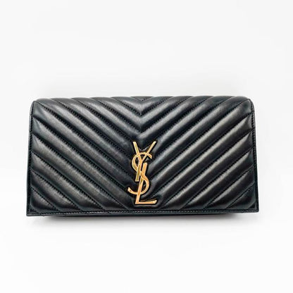 Saint Laurent Monogram Kate Shoulder 99 Quilted Baguette Black Leather Cross Body Bag - photo 5