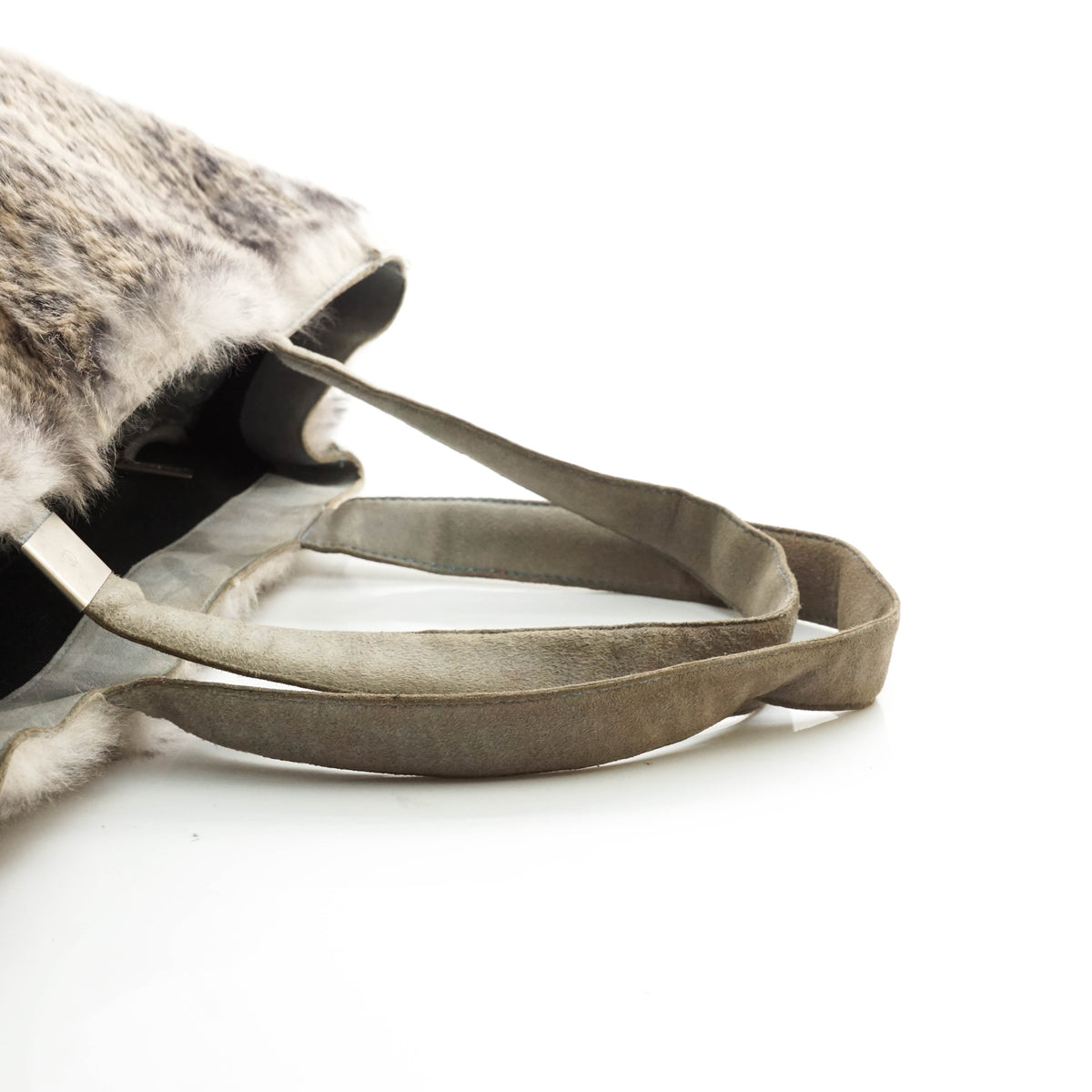 Chanel Tote Bag Gray Suede Leather - photo 5