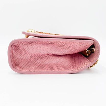 Saint Laurent Monogram Kate Medium Monogram Snakeskin Pink Leather Shoulder Bag - photo 5