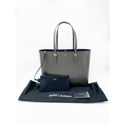 Saint Laurent Monogram Medium Shopping Bouclé Grey Leather Tote - photo 5