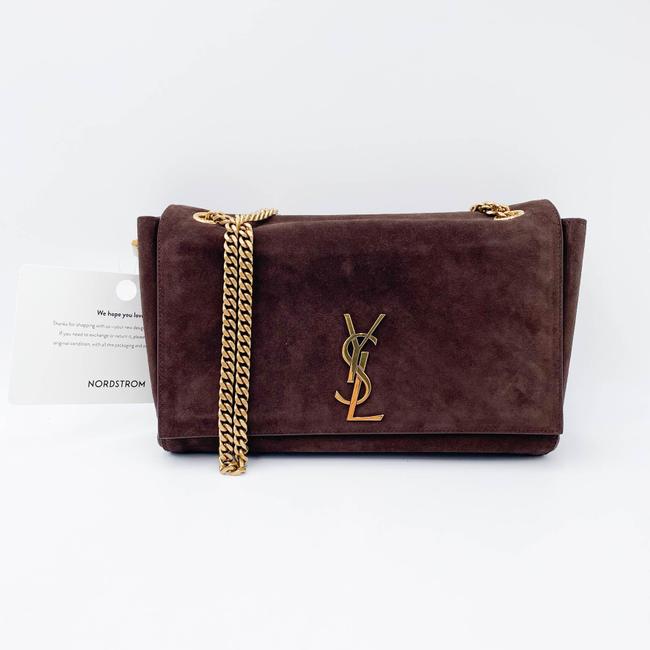 Saint Laurent Monogram Kate Soft Medium Reversible Ysl Monogram Brown Suede Leather Cross Body Bag - image 5