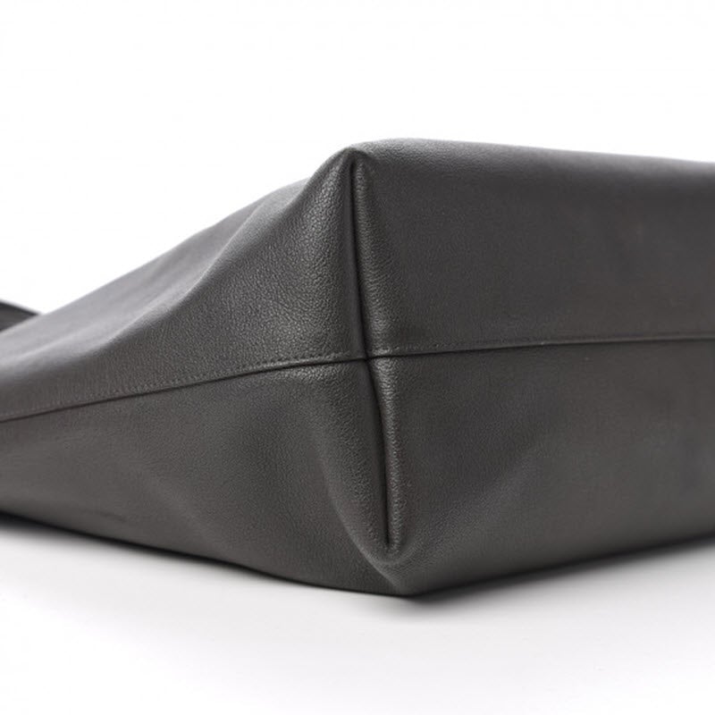 Saint Laurent Shopping Calfskin Large Dark Grey Leather Tote - photo 9