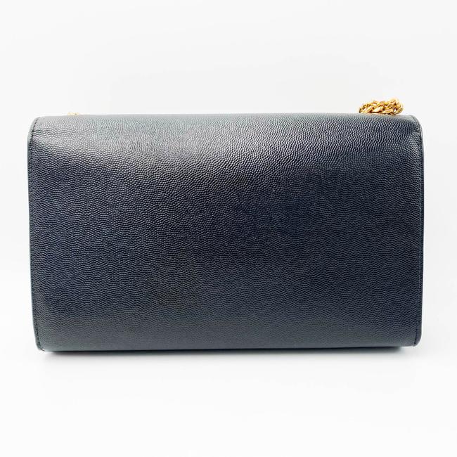 Saint Laurent Monogram Kate Grain De Poudre Medium Classic Satchel Black Leather Shoulder Bag - image 6