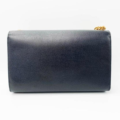 Saint Laurent Monogram Kate Grain De Poudre Medium Classic Satchel Black Leather Shoulder Bag - image 6