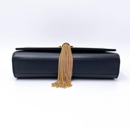 Saint Laurent Monogram Kate Small Smooth Calfskin Tassel On Chain Black Leather Shoulder Bag - image 6