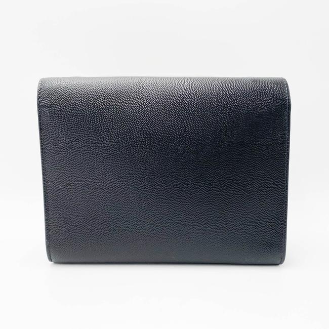 Saint Laurent Cassandre Wallet-on-chain Monogram Black Leather Cross Body Bag - photo 6