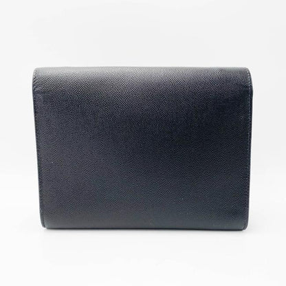 Saint Laurent Cassandre Wallet-on-chain Monogram Black Leather Cross Body Bag - photo 6