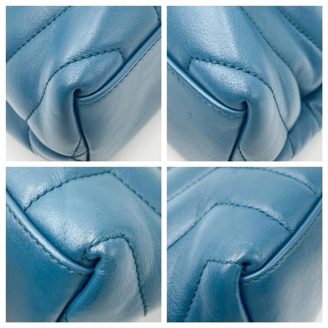 Saint Laurent Monogram Loulou Calfskin Y Quilted Monogram Small Chain Satchel Blue Leather Shoulder Bag - image 10