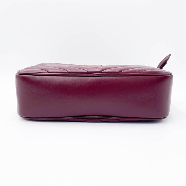 Saint Laurent Monogram Lou Camera Calfskin Matelasse Dark Legion Red Leather Shoulder Bag - photo 6