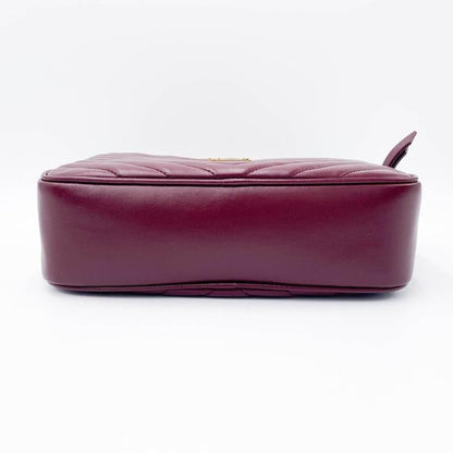 Saint Laurent Monogram Lou Camera Calfskin Matelasse Dark Legion Red Leather Shoulder Bag - photo 6