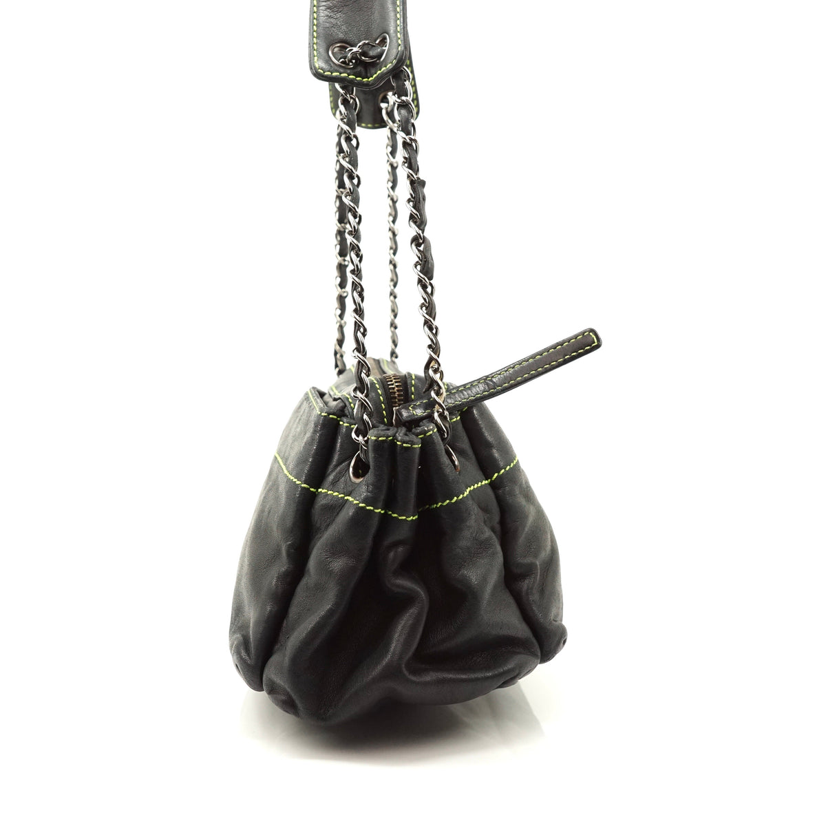 Chanel Shoulder Bag Black Leather - image 6