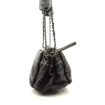 Chanel Shoulder Bag Black Leather - image 6