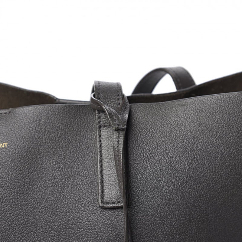 Saint Laurent Shopping Calfskin Large Dark Grey Leather Tote - photo 7