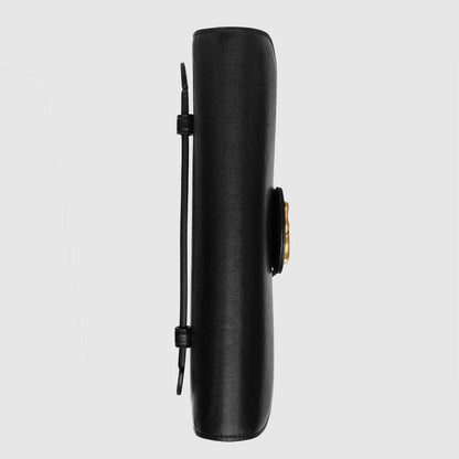 Clutch with Double G Black leather - image 5