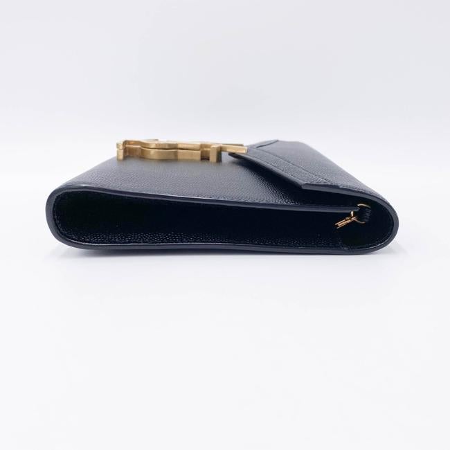 Saint Laurent Cassandre Wallet-on-chain Monogram Black Leather Cross Body Bag - photo 7