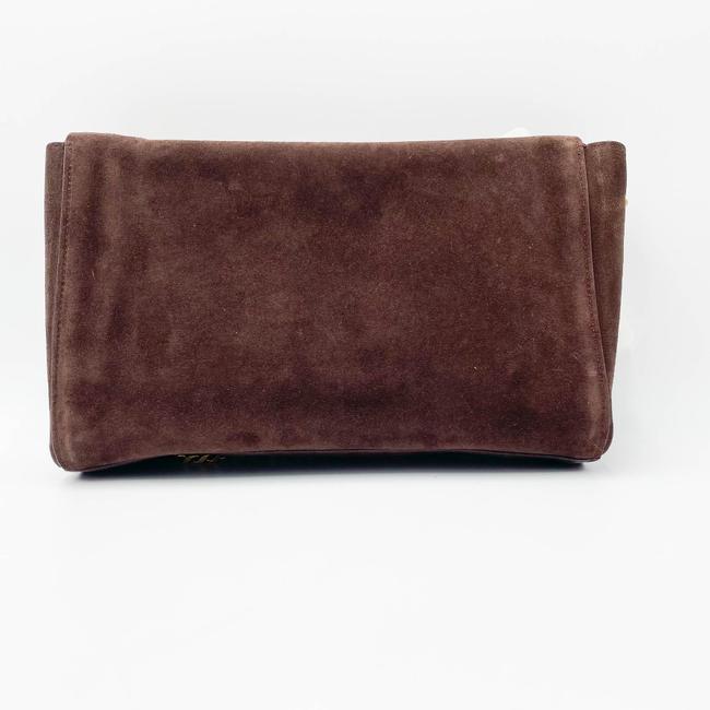 Saint Laurent Monogram Kate Soft Medium Reversible Ysl Monogram Brown Suede Leather Cross Body Bag - image 7