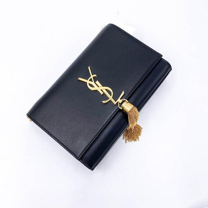 Saint Laurent Monogram Kate Small Smooth Calfskin Tassel On Chain Black Leather Shoulder Bag - image 7