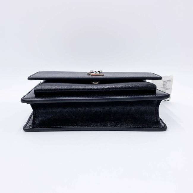 Saint Laurent Monogram Sunset Chain Wallet Black Calfskin Leather Shoulder Bag - photo 7