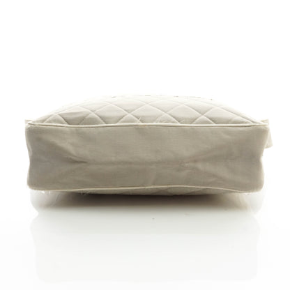 Chanel Shoulder Bag Gray Canvas - image 6