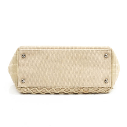 Chanel Shoulder Bag Beige Canvas - photo 6