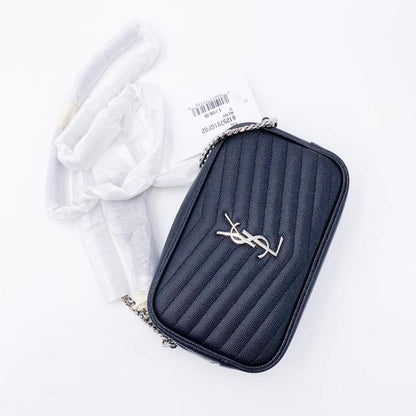 Saint Laurent Monogram Camera Lou Mini Quilted Black/Silver Black Leather Shoulder Bag - photo 8