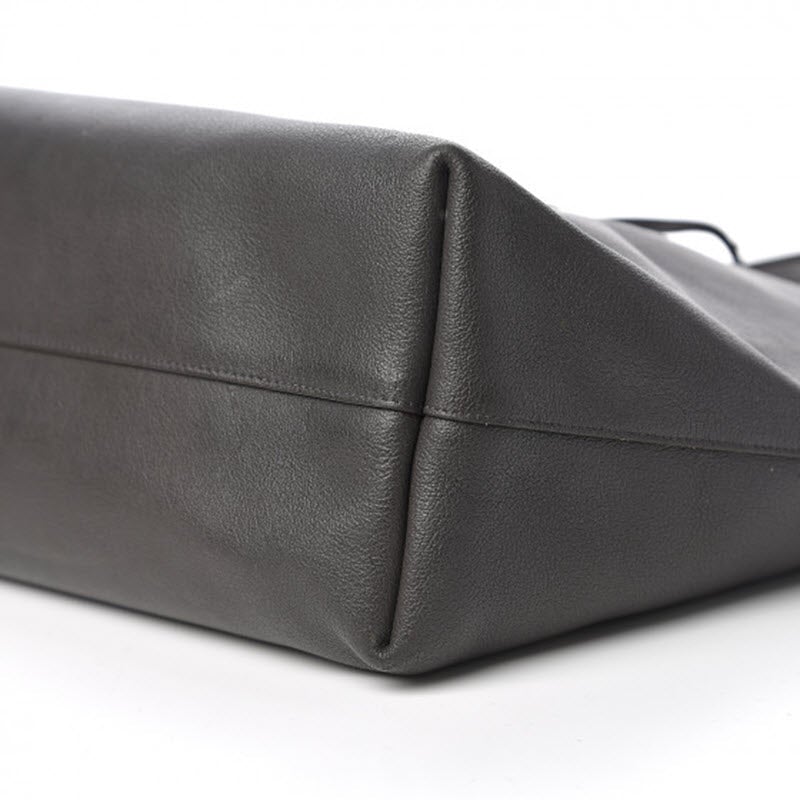 Saint Laurent Shopping Calfskin Large Dark Grey Leather Tote - photo 10