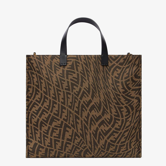 Fendi Brown Jacquard Ff Vertigo Bag - photo 1