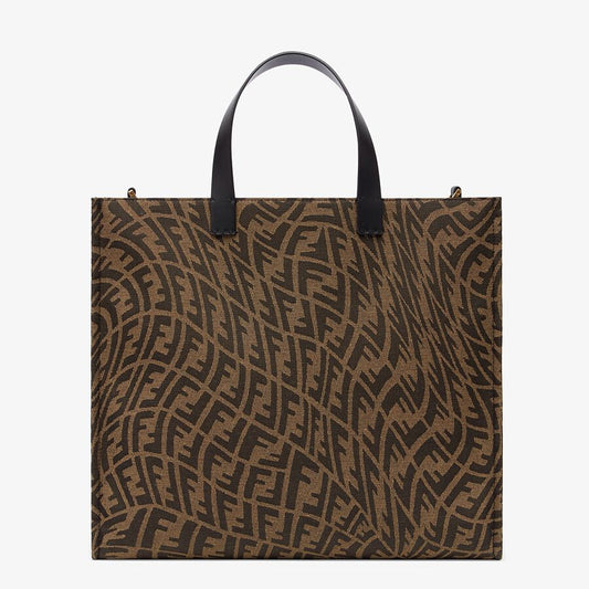 Fendi Brown Jacquard Ff Vertigo Bag - photo 2