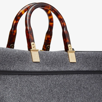Fendi Large Gray Flannel Shopper - photo 5