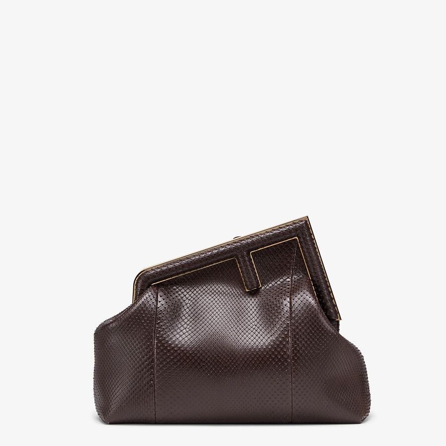 Fendi Dark Brown Python Leather Bag - photo 1