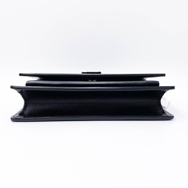 Saint Laurent Monogram Top Handle Sunset Noir Bhw Black Leather Shoulder Bag - photo 9