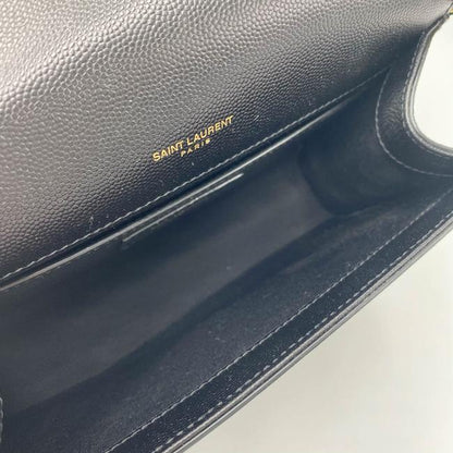 Saint Laurent Monogram Kate Ghw Grain De Poudre Small Satchel Black Leather Shoulder Bag - photo 9