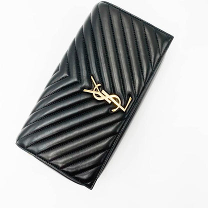 Saint Laurent Monogram Kate Shoulder 99 Quilted Baguette Black Leather Cross Body Bag - photo 9