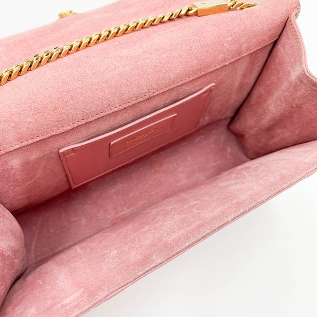 Saint Laurent Monogram Kate Medium Monogram Snakeskin Pink Leather Shoulder Bag - photo 9