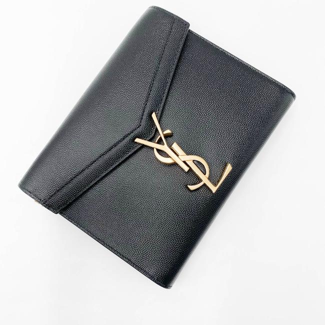 Saint Laurent Cassandre Wallet-on-chain Monogram Black Leather Cross Body Bag - photo 9