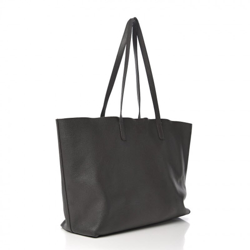 Saint Laurent Shopping Calfskin Large Dark Grey Leather Tote - photo 2